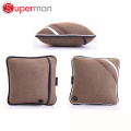 PU leather and fabric material car home seat cushion as seen on tv wireless battery operated vibrating back massage cushion